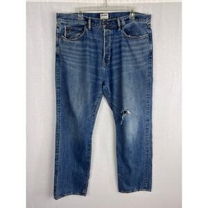 Todd Snyder Jeans Mens Classic Fit Selvedge Denim Casual Grunge Distressed Fall